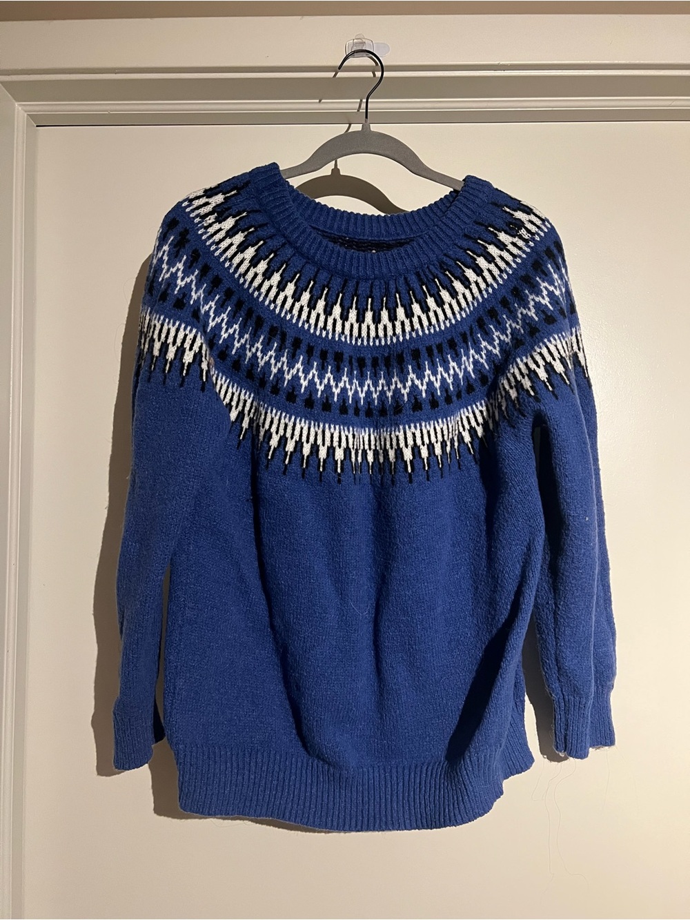 Vintage Blue Nordic Yoke Crewneck Sweater
